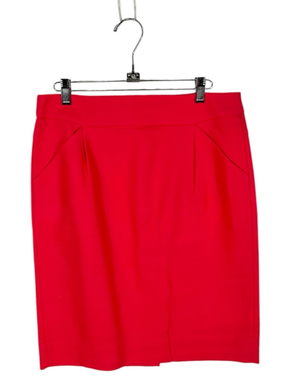 J.Crew Red The Pencil‎ Skirt 100% Cotton Size 6